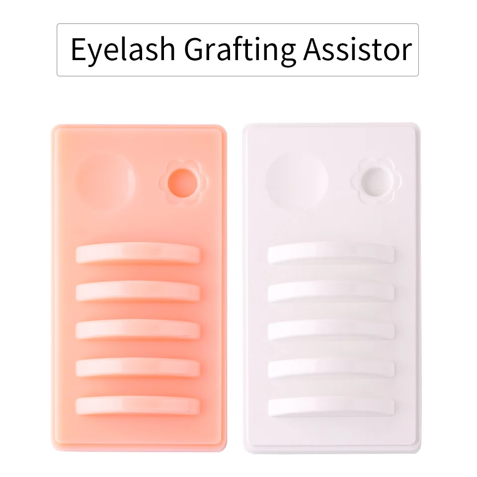 THINKSHOW Eyelash Stand Pad Pallet Eyelashes Extension Grafting Assistor Lashes Glue Holder Professional Makup Tools