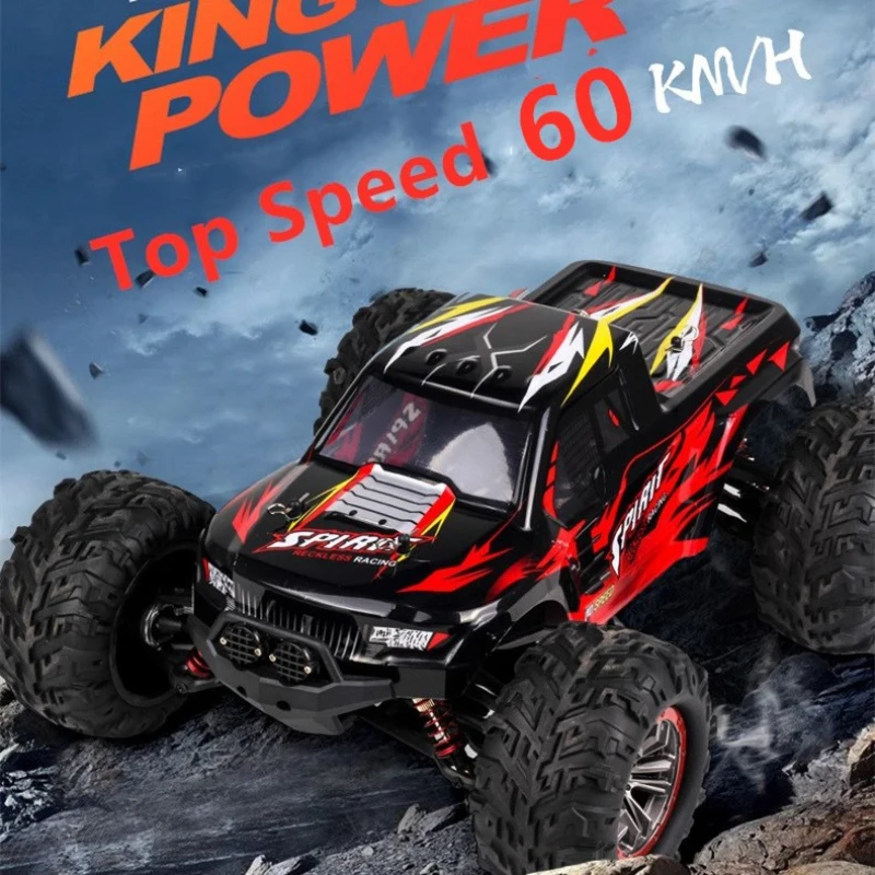 Alloy Off-Road High-Speed RC Car 2.4G 1:10 60KM/H 150M Waterproof Independent Shock Absorber RC Off-Road Climbing Car Model Toy