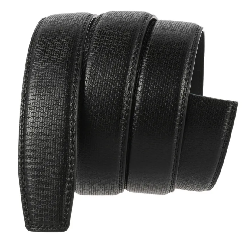 3,1 cm nuevos cinturones de marca de lujo para hombre, correa masculina de alta calidad, pretina de cuero genuino, Ceinture Homme para hombre, sin hebilla LY311-3385