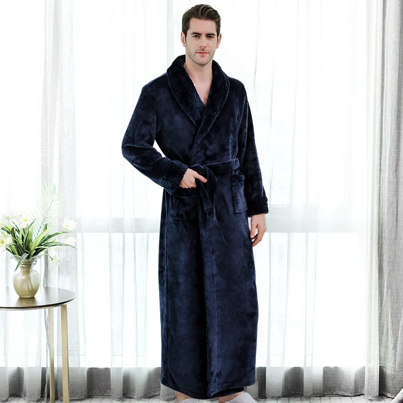 Aanpassen Nama Datum Vrouwen Mannen Warm Dobby Coral Fleece Badjas Winter Dikke Flanel Thermische Kimono Dressing Gown Bruid Peignoir
