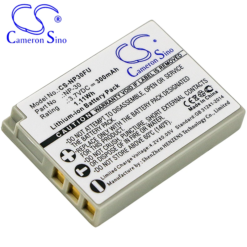 CameronSino Pin Dành Cho Máy Ảnh KTS Fujifilm FinePix F440 Finepix F440 Zoom Finepix F450 Zoom Phù Hợp Với Máy Ảnh Fujifilm NP-30 Pin Máy Ảnh 300MAh