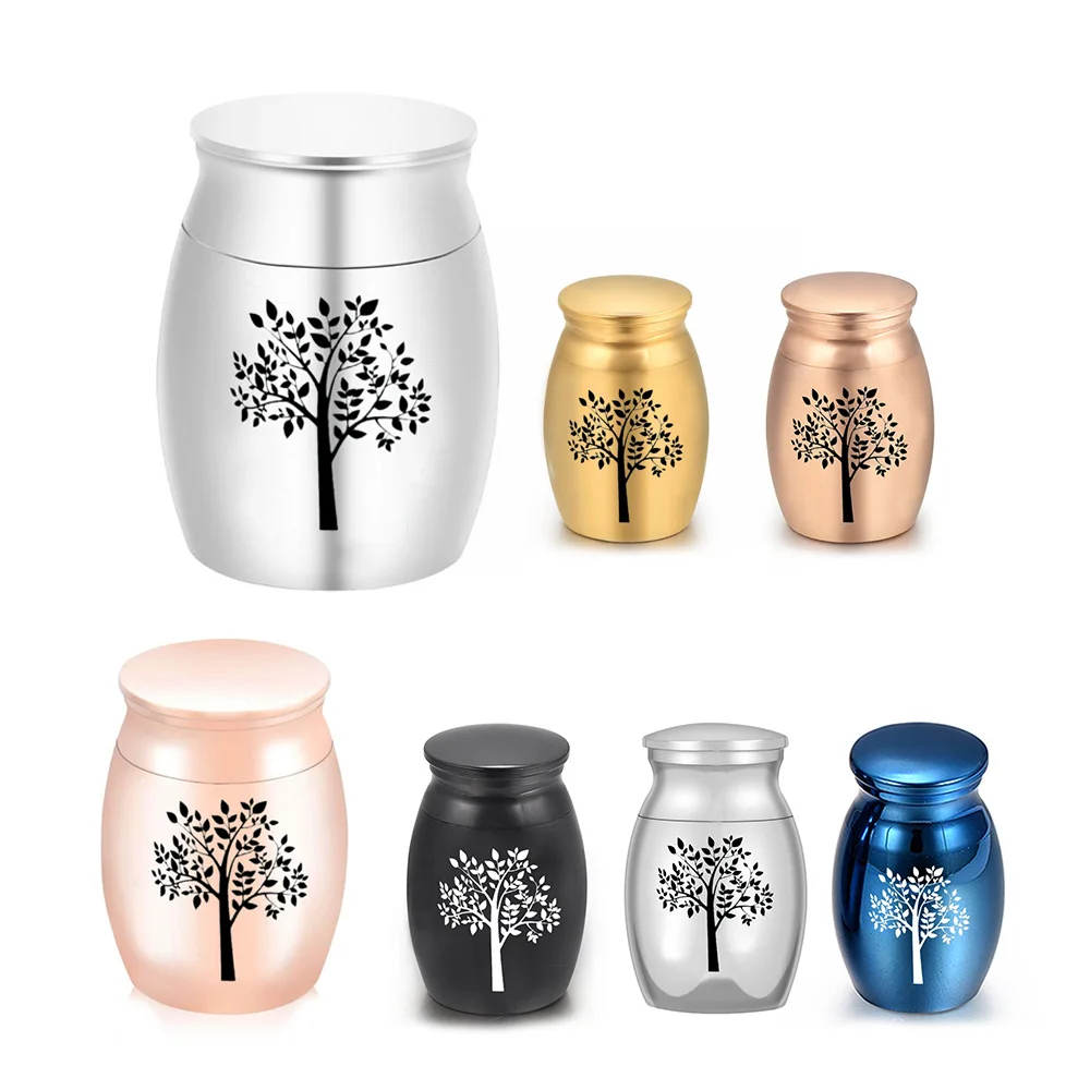 Small Keepsake Urn for Human Ashes Mini Cremation Jar Life Tree Memorial Pet Dog Cat Keepsake Jewelry Ashes Holder Steel