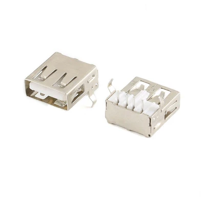 USB Female 2.0mm A type 90 degrees Curved needle plug-in board welding board computer USB plug accessories