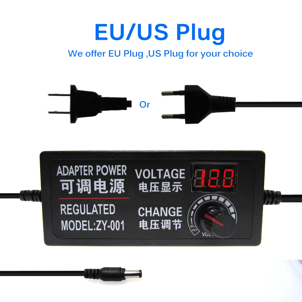 Adjustable AC To DC Universal Power Supply 3V 5V 12V 24V 36V 1A 2A 5A 10A Power Adapter Supply Transformer 220V To 12V Adapter