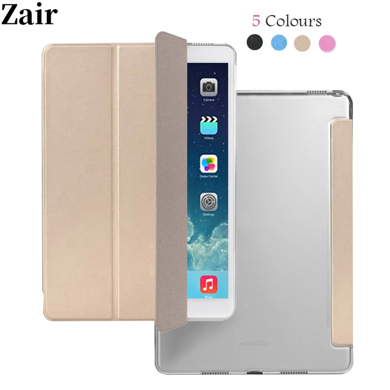 

For iPad air 1 2 Case PC Back Ultra Slim Smart Cover Funda PU Leather Protective Cover For iPad Air1 Air2 Auto Wake Sleep Cover