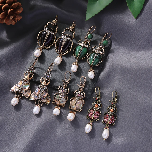 Alexander mcqueen scarab earrings hot sale
