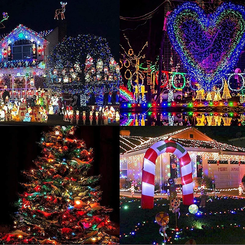 Christmas Lights Garland Fairy String Ligts Christmas Decorations 5M-100M 8Mode Outdoor For Home Wedding New Year Holiday Decor