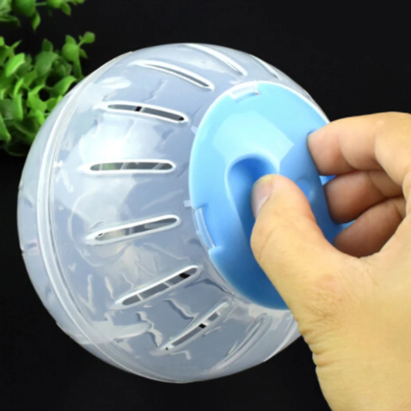 1 pz palla trasparente traspirante senza staffa criceto animali domestici prodotto piccola palla da corsa 2 colori plastica adatta per piccoli animali domestici giocattolo