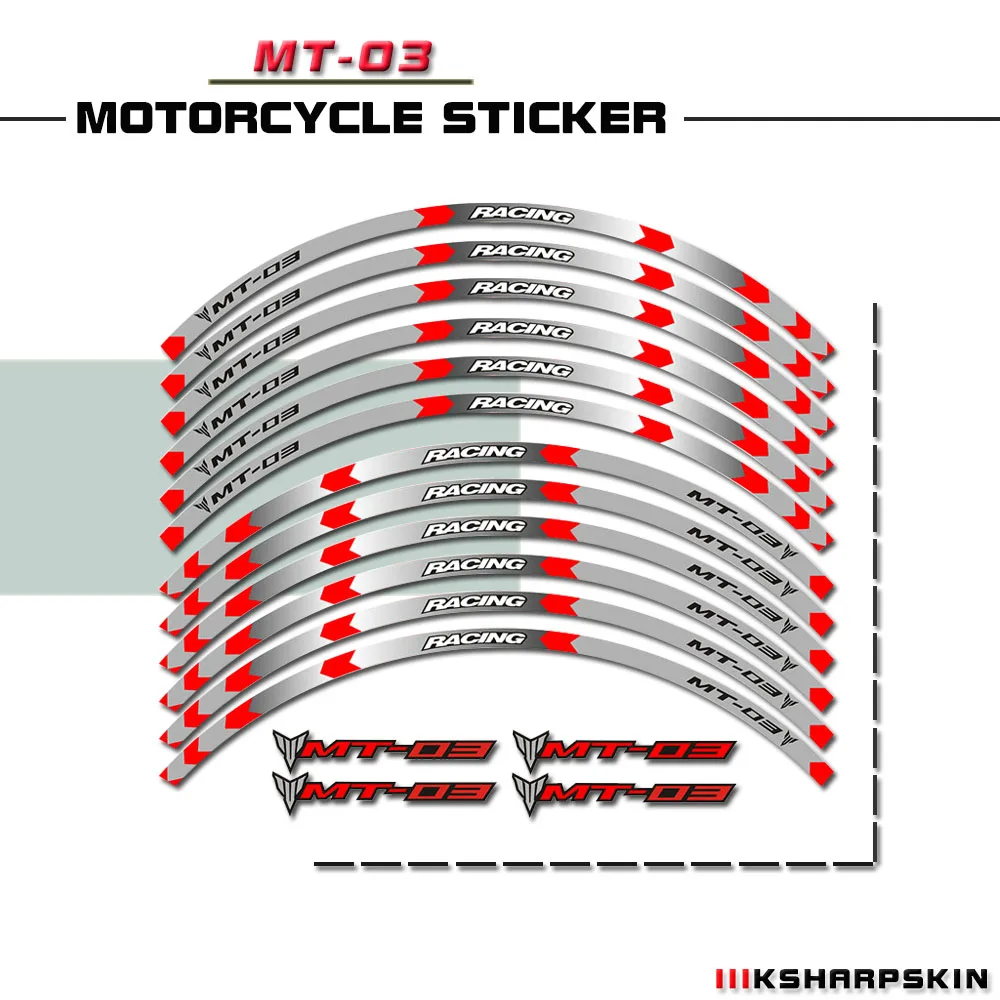 The new sale of reflective stickers for motorcycle wheels is suitable for Yamaha MT-03 MT03