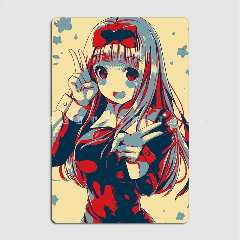 Love Is War Chika Fujiwara Metal Sign Club Bar Poster Pub Printing Tin Sign Poster