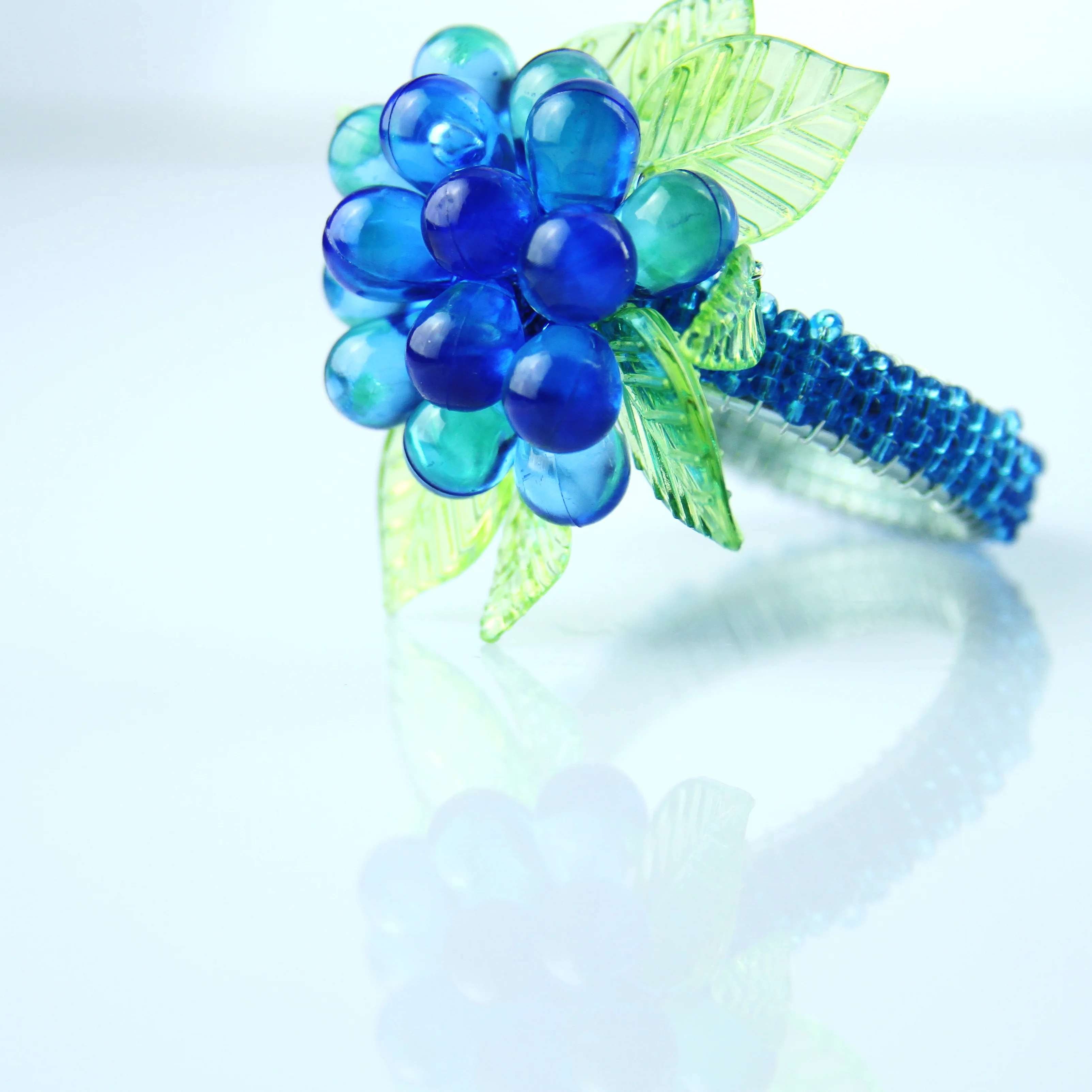 

Free Shipping Crystal Flower Napkin Ring Wedding Wholesale 12pcs