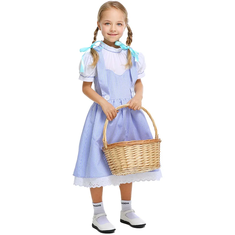 110-150cm dzieci dziewczyny Purim impreza z okazji Halloween Wonderland alicja księżniczka sukienki dzieci pokojówka Lolita Maid sukienka Cosplay kostiumy