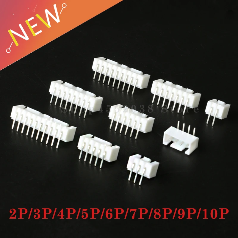 20PCS XHB2.54 connectors female socket with buckle curved needle   2.54mm 2P 3P 4P 5P 6P 7P 8P 9P 10PIN