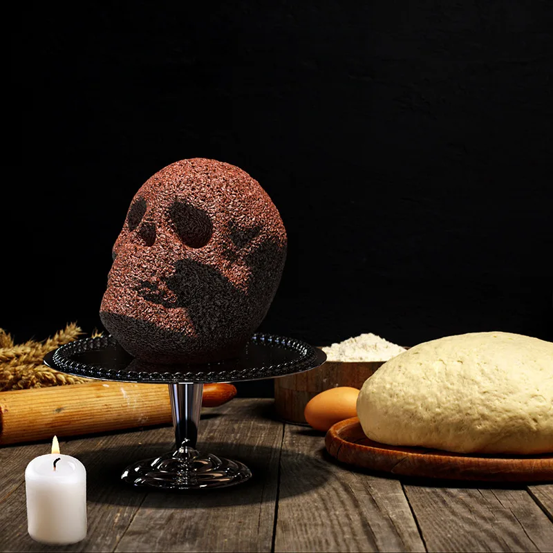 Large Realistic Silicone Skull Cake Mould DIY Baking Cake Mold for Halloween Gifts Kitchen Accessories Baking Decoration Tool FU