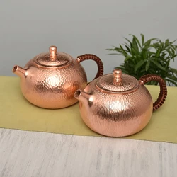 Pure Copper Handmade Tea Pot, Chinese Style Kettle, Kung Fu Tea Drinkware, Tableware, 500ml