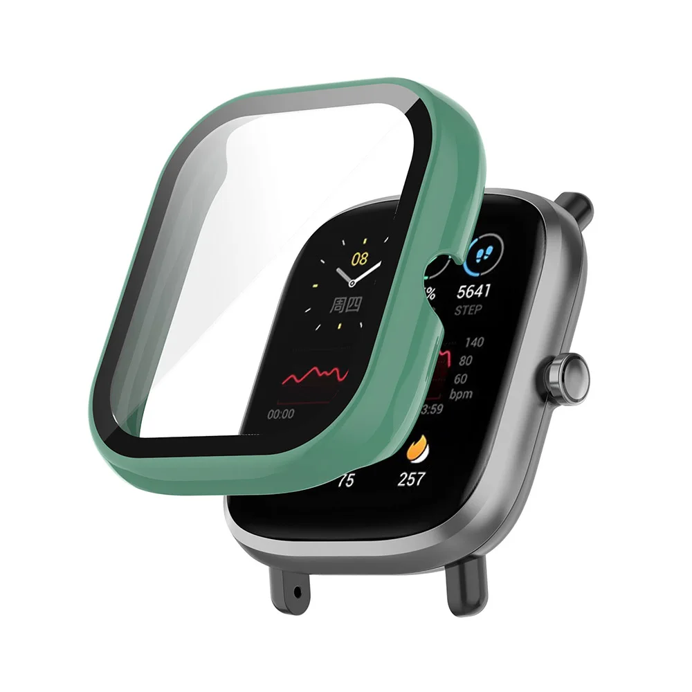 Full Screen Protector for Huami Amazfit Bip U Pop Pro GTS 2 Mini PC + Tempered Glass Protective Case Shell
