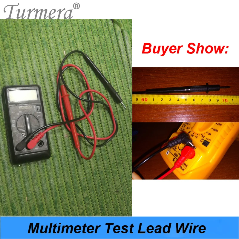 Turmera 1 paio portatile 1000V 10A cavo penna cavo universale 70cm multimetro digitale Test per misuratore di tensione Test aghi