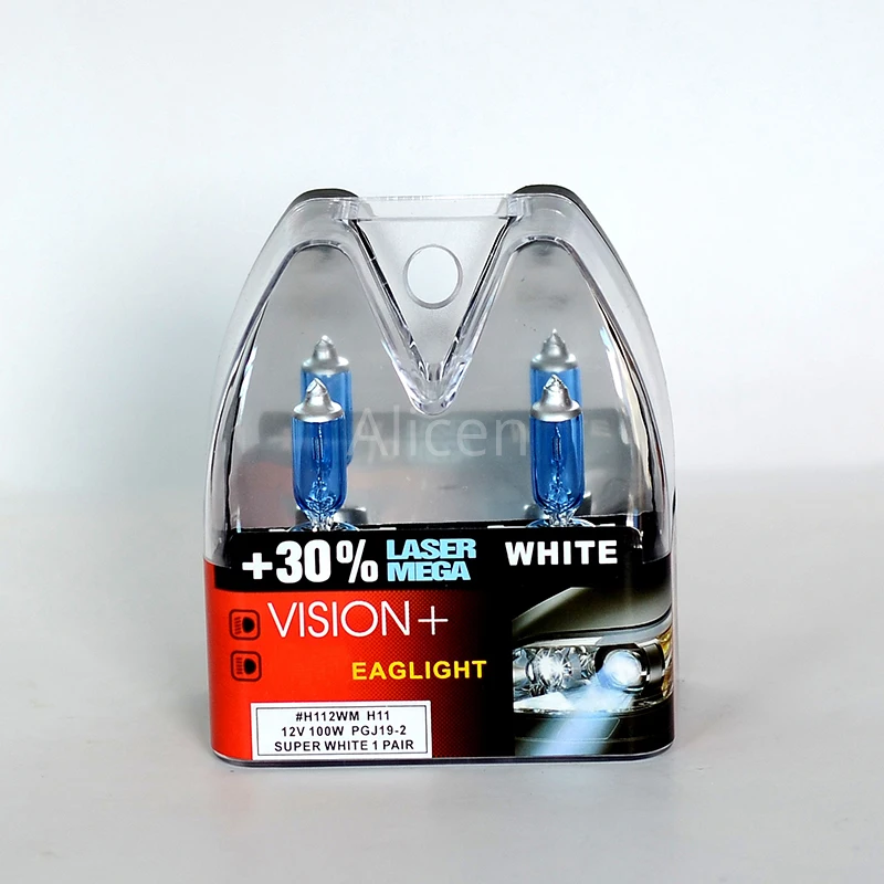 100W 12V Super White bulbs H7 Racing Vision +30% More Brightness Auto Headlight Hi/lo Beam Halogen Lamp Rally Performance Pair
