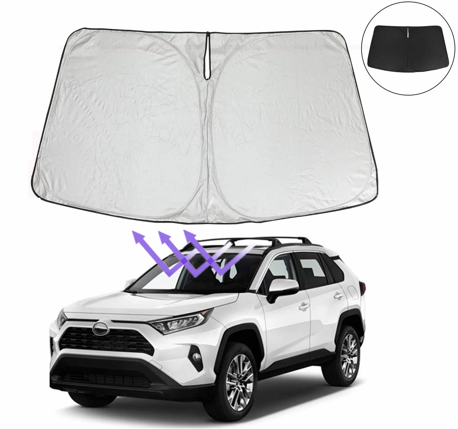 

Car Sun Visor Windshield sunshade Auto Front Window Sun Shade Car Windshield Visor For Toyota RAV4 2019 2020 2021 Accessories