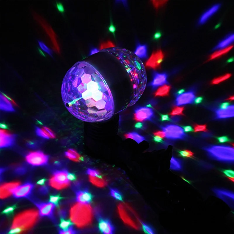 B22 LED ضوء المرحلة تأثير مصباح LED الكرة المرحلة AC85-265V ضوء RGB ضوء الدورية للحزب KTV برأسين RGB أضواء للمسرح
