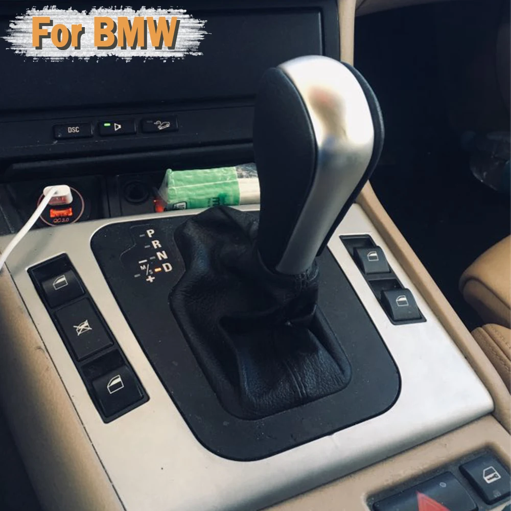 Leather Car Automatic Shift Gear Knob Lever knob For E39 E46 E53 E60 E61 E63 E64 E83 E81 E82 E87 E90 E91 E92 E93 Car Styling