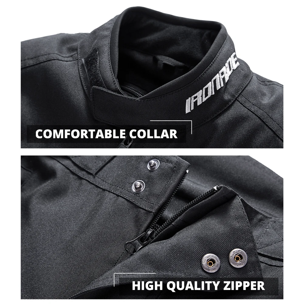 IRONRIDE Winter Waterproof Motorcycle Jacket Men Riding Racing Moto Jacket Body Armor Protection Motocross Jacket With Linner