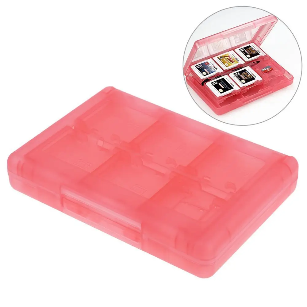 حافظة بطاقة ذاكرة 28 في 1 لنينتندو 3DS / 3DS XL / 3DS LL صندوق بطاقة ألعاب خرطوشة مضادة للخدش الغبار لحماية DSi /DSi LL/XL
