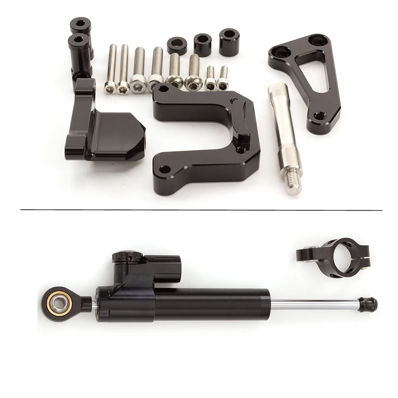 Alumínio Motocicleta Steering Damper, Estabilizar Suporte Suporte, Montagem Kit para Yamaha M-SLAZ, CNC