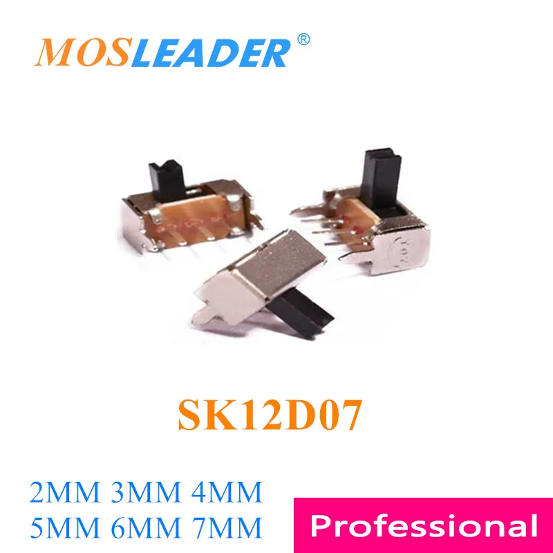 

Mosleader 2000pcs SK12D07 DIP 3P 5P 3 Pin 5 Pin 2T 2 Travel SK12D07VG 2MM 3MM 4MM 5MM 6MM 7MM Length SK-12D07 Side Slide switch