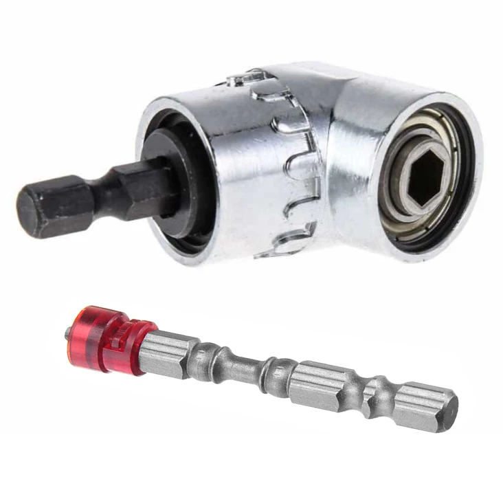 Hot selling 105 Degree Right Angle Head Screw Driver 1/4 Hex Shank For Screwdriver Bit Right Angle Head Screwdriver