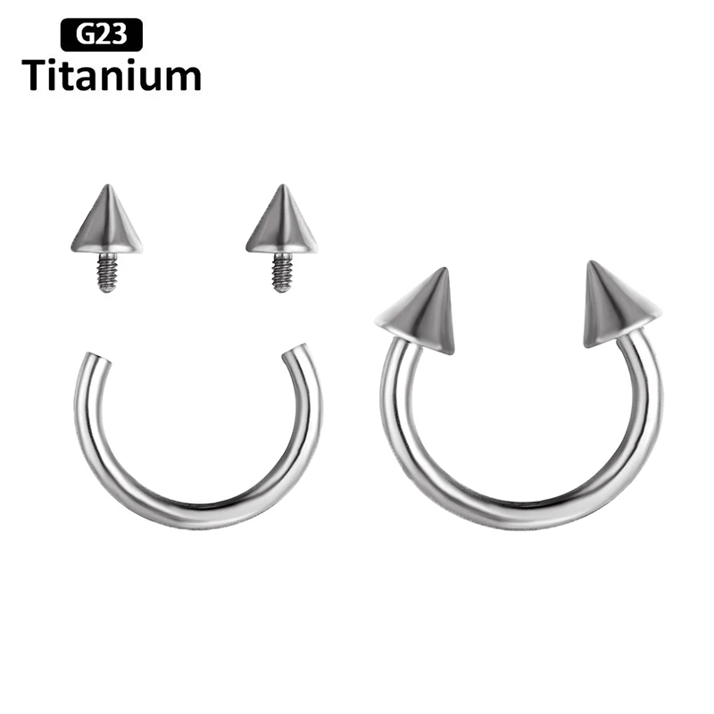 F136 Titan Hoop Nase Ringe Intern Gewinde Septum Lip Circular Barbell Hufeisen Ohr Tragus Helix Ohrringe Nase Piercing
