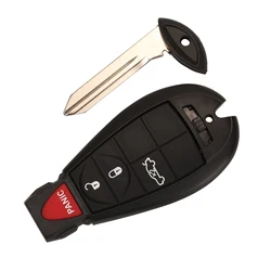 Bilchave 3+1Button Remote Key Shell Case Fob For Jeep Grand Cherokee For Chrysler Town Country For Dodge Magnum Durang