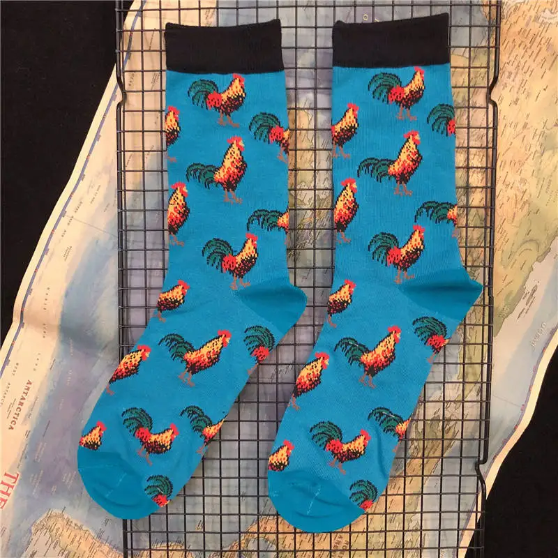 Adult Crew Cotton Socks Morning Call Cock Cocks Cockerels Rooster Crows Crowing OFFICIAL Original Design 2021 Street Fashion Sox