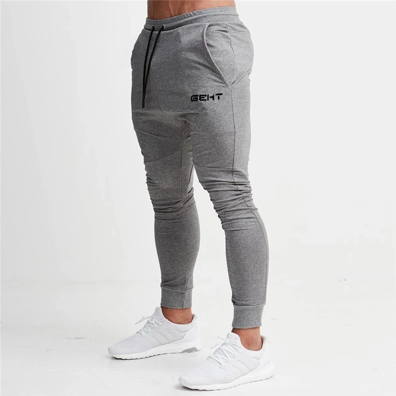 2024 GEHT brand Casual Skinny Pants Mens Joggers Sweatpants Fitness Workout Brand Track pants New Autumn Male Fashion Trousers