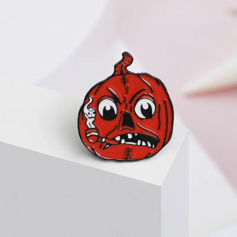 Pumpkin ghost badge halloween series enamel brooch creative halloween costume accessory pin wholesale jewelry