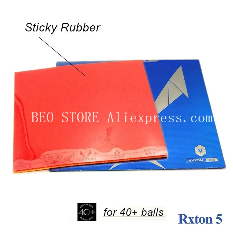 LOKI RXTON Table Tennis Rubber ITTF Approved Red Pimples-in Hard Sticky Ping Pong Rubber Sponge for Fast Attack/Loop/Control