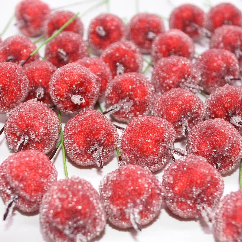 Künstliche Schaum Staubblatt Obst Berry Gold Silber Rote kirsche perlglanz staubblatt hochzeit Weihnachten decor DIY geschenk box Kränze – Detail 2