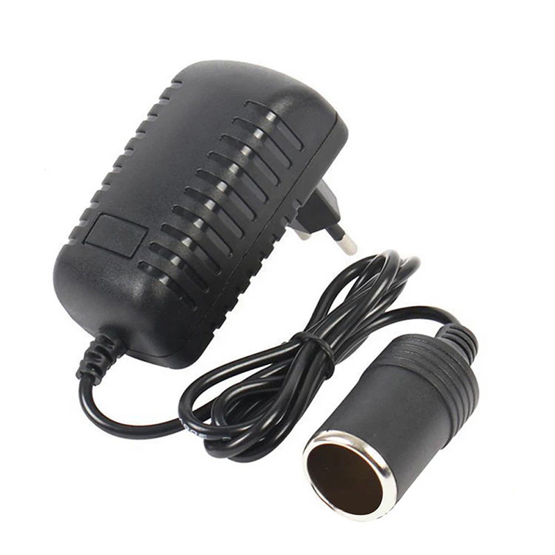 220V to 12V Portable Car Cigarette Lighter Socket Adapter Converter Parts for EU/UK/US electric equipment