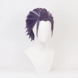 部門ラップバトル drb 催眠マイク tsutsujimori rosho パープルミックスショート人工毛コスプレッグハロウィンパーティーウィッグ + かつらキャップ