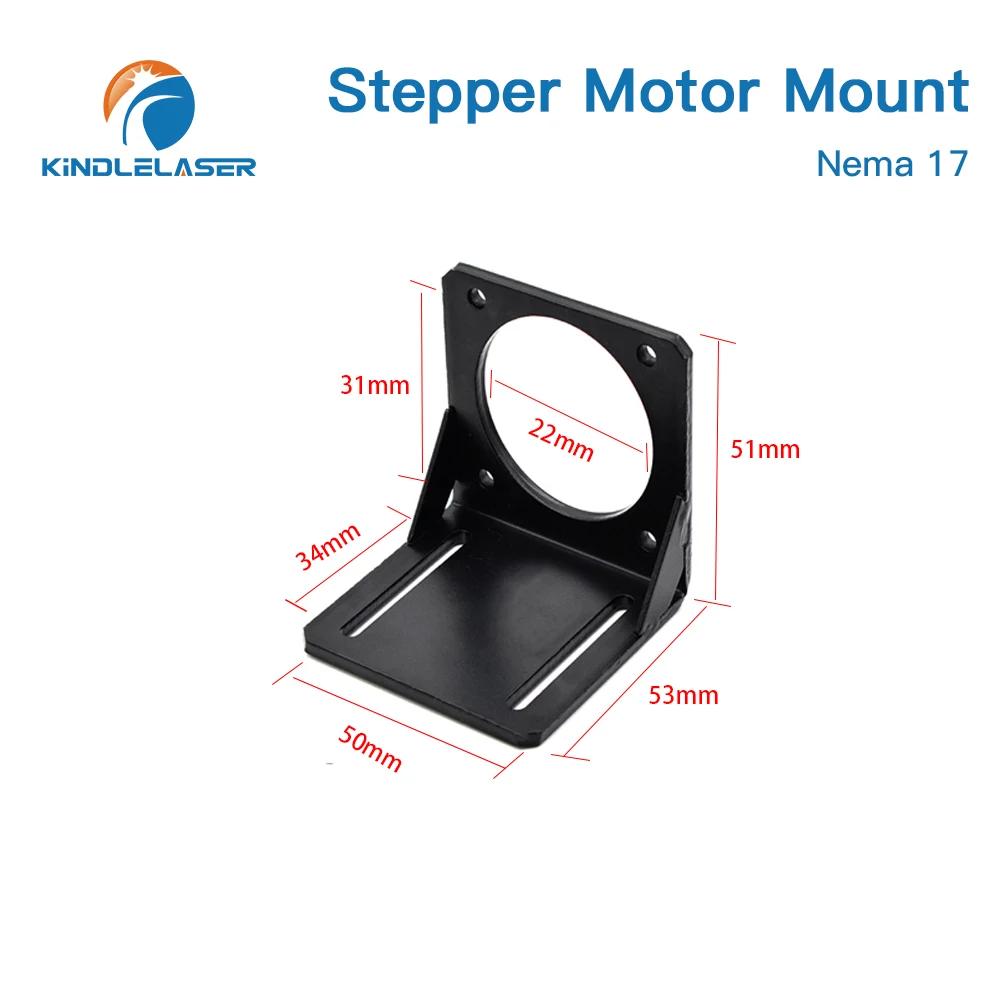 KINDLELASER Motor Base For NEMA17 NEMA23 NEMA34 Stepper Motor Aluminum Fixed Seat Fastener mounting Bracket Support