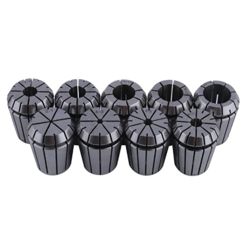 Hot New 10Pcs/lot ER16 1-10mm 3.175mm 6.35mm ER11M ER11A Nut Spring Collet Set For CNC Milling Machine Engraving Lathe Tool