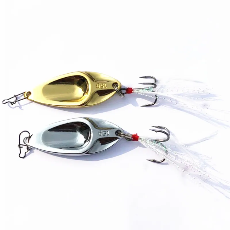 1pcs Spoon Fishing Lures Wobbler Spinner Bait Metal Artificial LuresHard Baits Paillette Metal Steel Hooks For Bass Fish Tackle