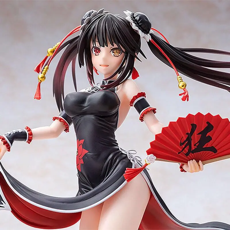 Anime DATE A LIVE Tokisaki Kurumi Action Figure Lovely Cheongsam Tokisaki Kurumi Figure Sexy Girls PVC Model Doll Chlidrens Gift