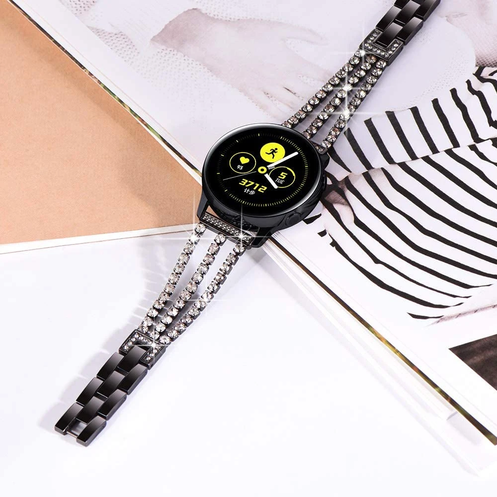 Bling 20mm Watch Band Bracelet for Samsung Galaxy Watch 7/ FE/ Galaxy Watch 4 Classic /galaxy watch 5 6 Watchband Strap