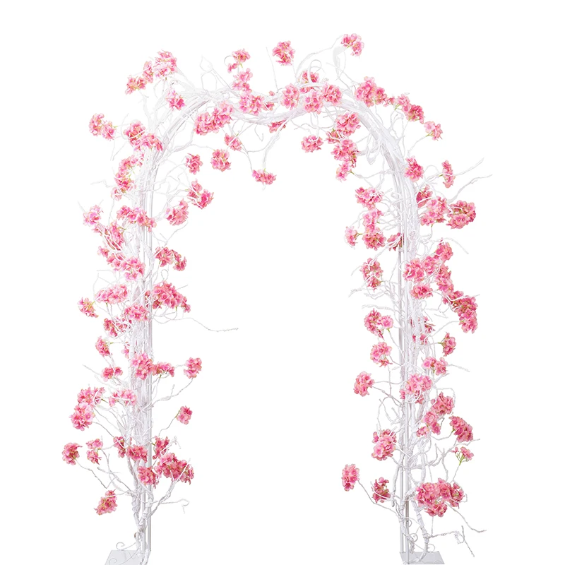 

300CM Artificial Long Wisteria Flowers Vine Silk Hydrangea Rattan Tree Branch Wedding Arch Party Decoration Wall backdrop flower