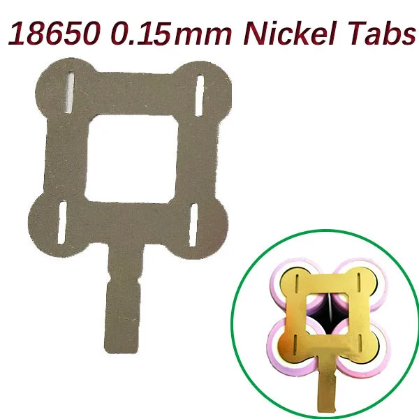 10PCS/LOT 18650 25mm long  0.15mm Square SPCC welding nickel tab plated tab for 18650 Battery Pack  without holder