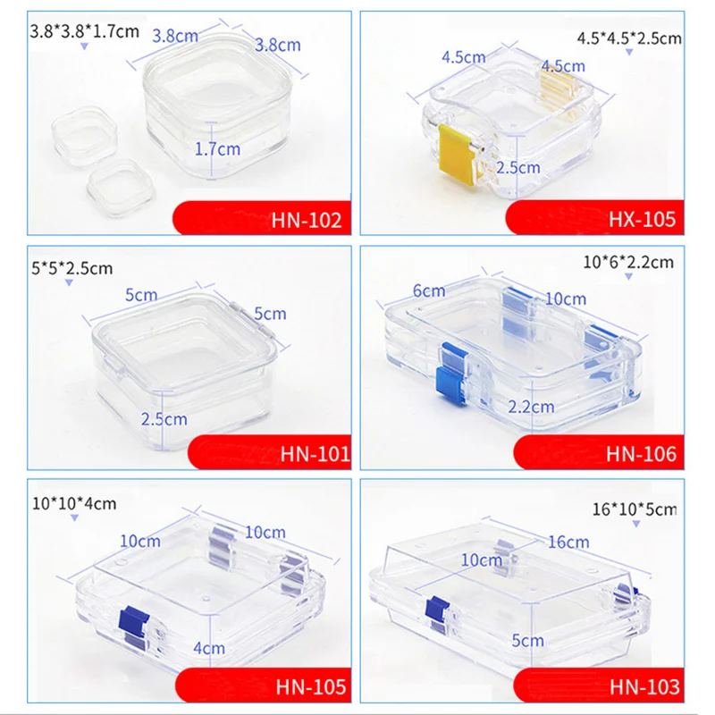 5pcs Dental Membrane Tooth Storage Box with Film Denture Orthodontic Retainer Portable Molar Braces Box Big Small Plastic