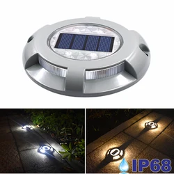 Luces solares de cubierta para exteriores, lámpara impermeable para escaleras, pasillo y pasillo, para patio, Parque y carretera