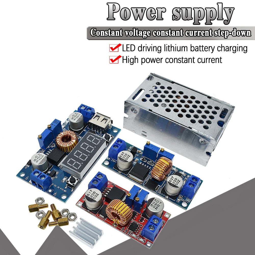 Original 5A 12A DC to DC CC CV Lithium Battery Step down Charging Board Led Power Converter Lithium Charger Step Down Module