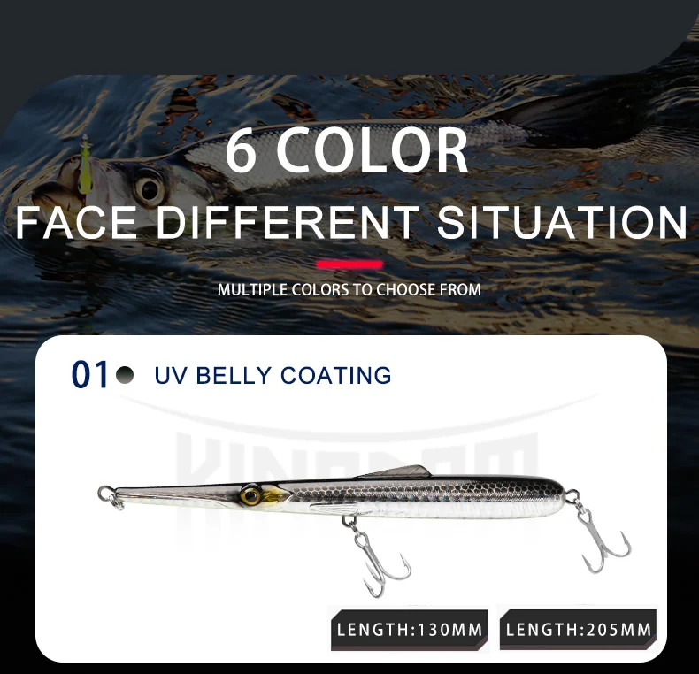 Kingdom Angelköder, 11 g, 13 g, 30 g, 40 g, 205 mm, 130 mm, langer Wurfnadel, Bleistift, künstliche Stickbaits, sinkender schwimmender Angelköder – Detail 12